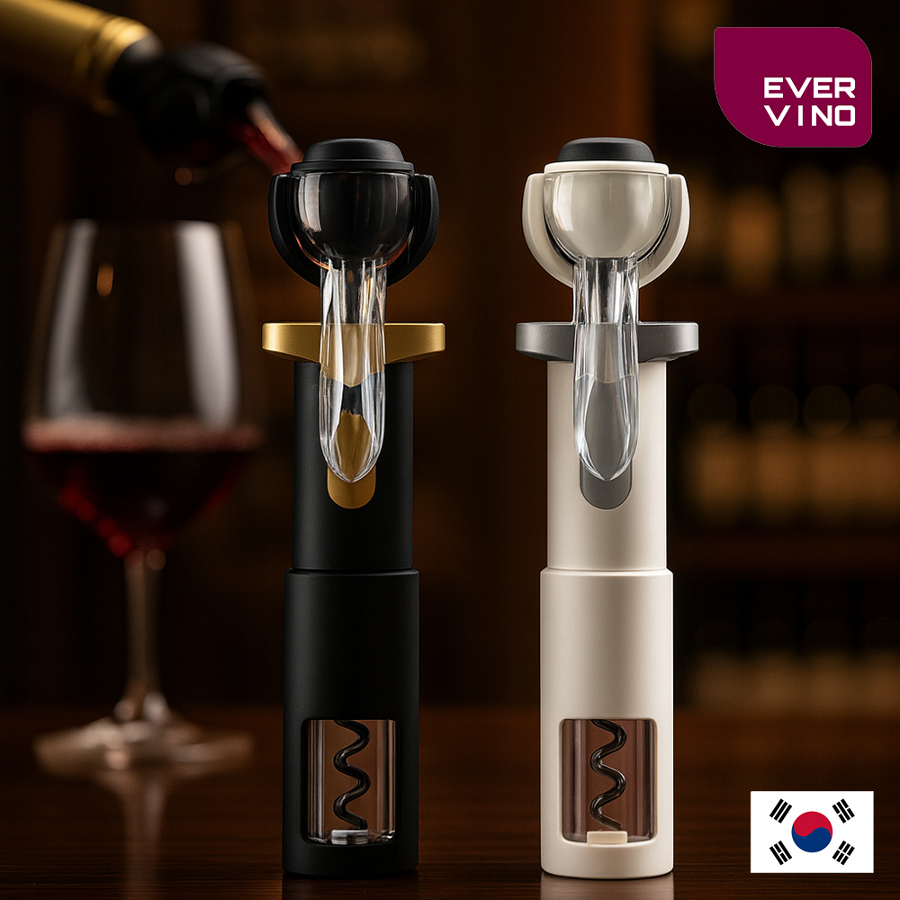 에버비노 EVER VINO 5in1 와인툴 세트 와인오프너 호일커터 에어레이터 스토퍼 진공보관 국내생산 - 상품 이미지