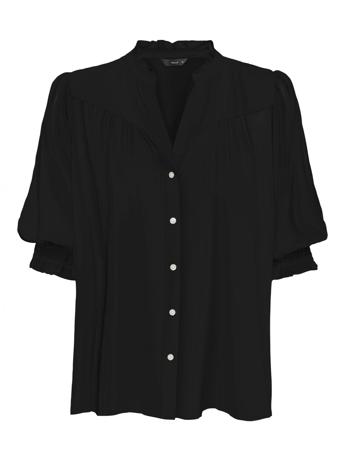 온리 테크니컬 블랙 퍼프 슬리브 셔츠 15332997_2161 BLACK / BLACK - 상세 이미지 3