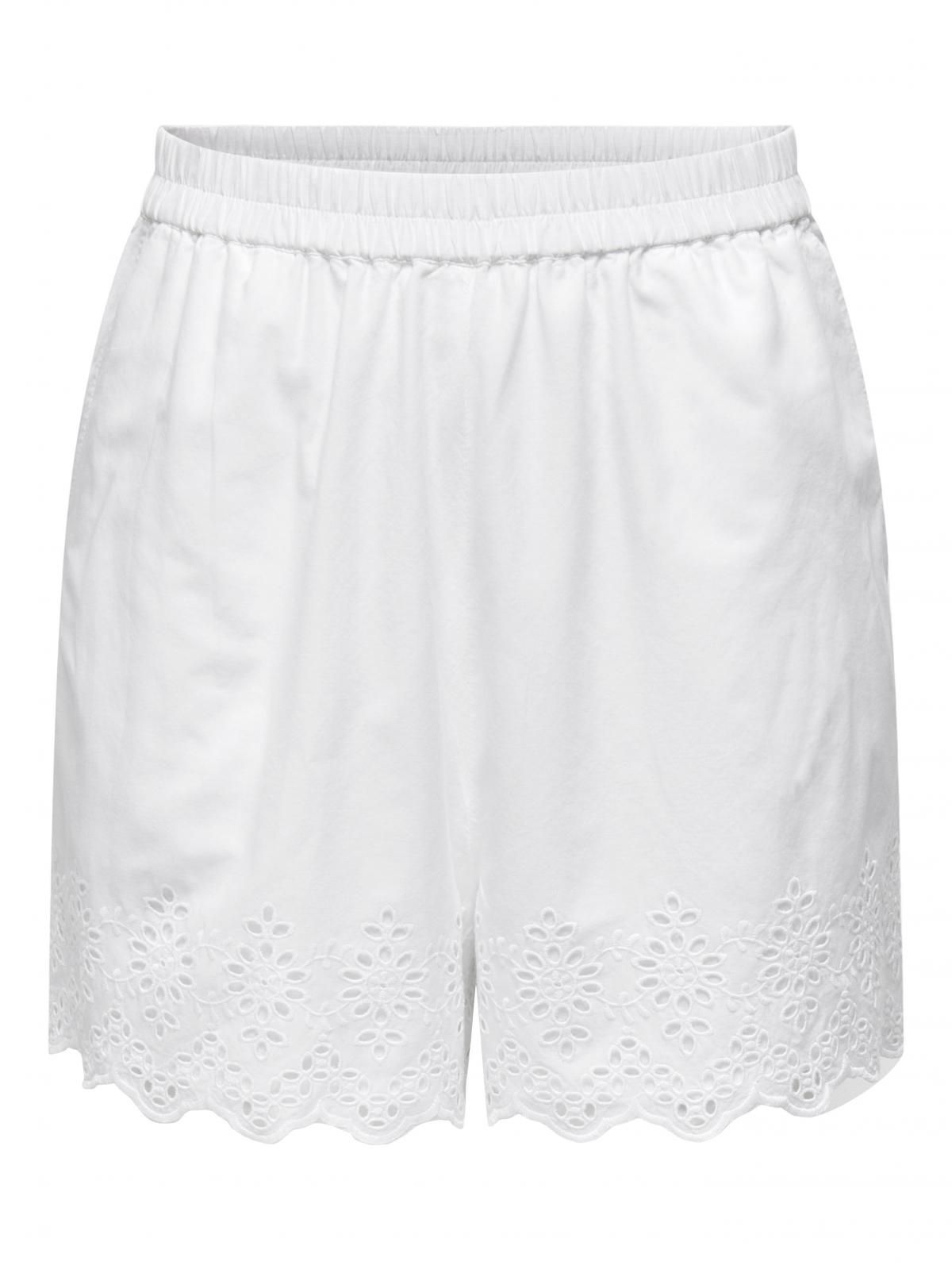 온리 라이트웨이트 루즈핏 밴딩 반바지 15313167_5 WHITE / BRIGHT WHITE - 상세 이미지 3