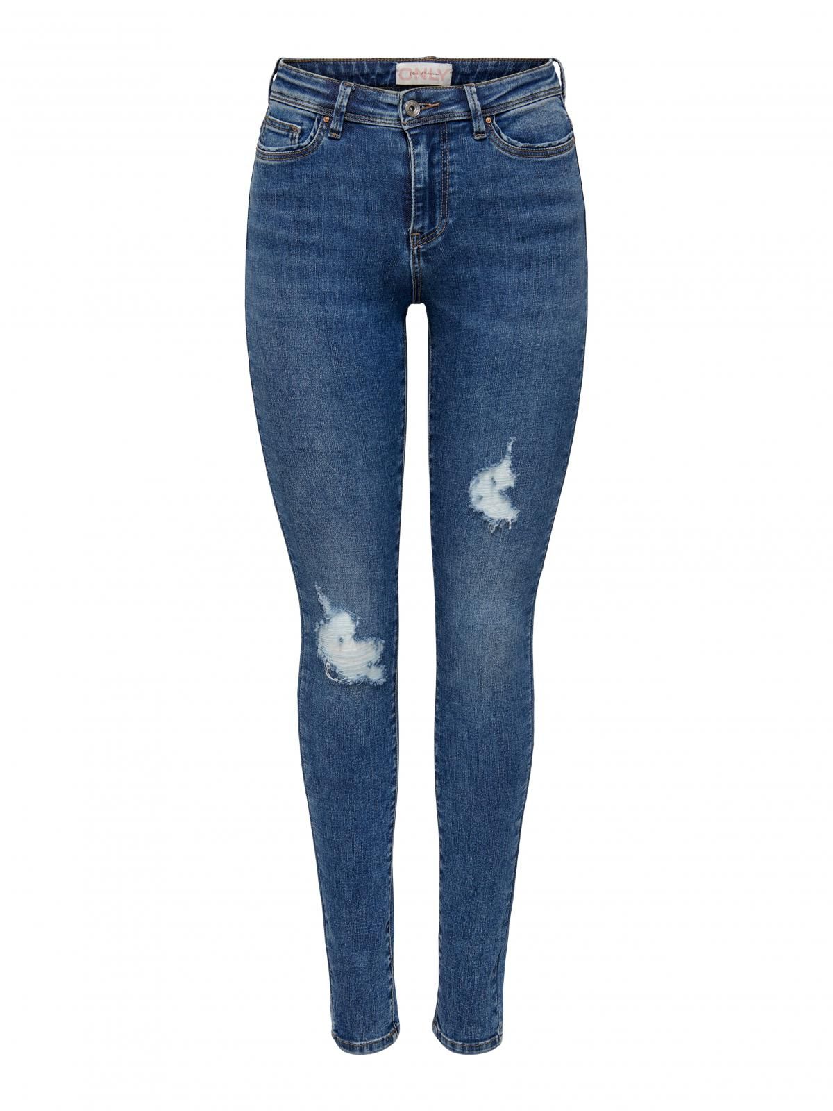온리 데님 미드웨이스트 스키니핏 청바지 15263734_2114 BLUE / DARK BLUE DENIM - 상세 이미지 3