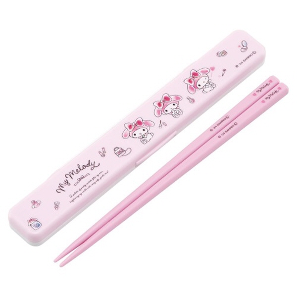 산리오 마이멜로디 코스메틱 무소음 젓가락세트 18cm - 상품 이미지
