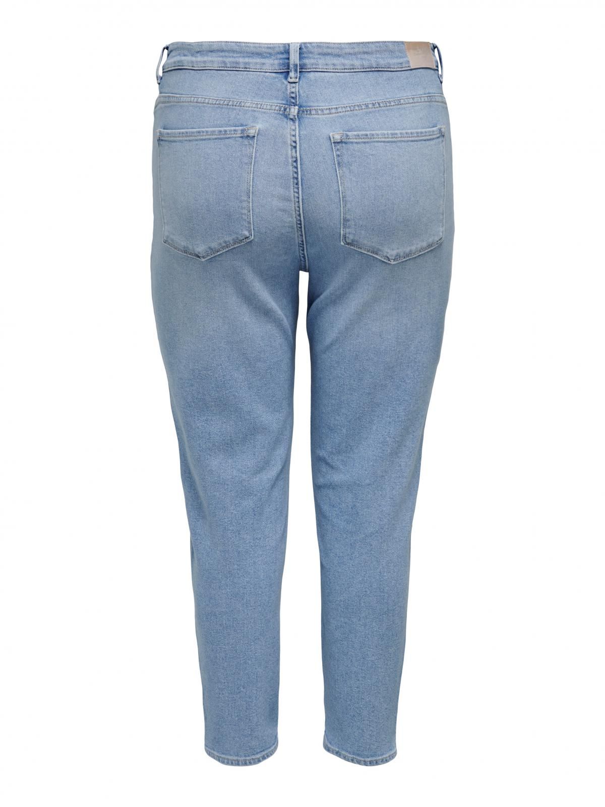 온리 빅사이즈 하이웨이스트 스트레이트핏 진 15301400_2116 BLUE / LIGHT BLUE DENIM - 상세 이미지 4