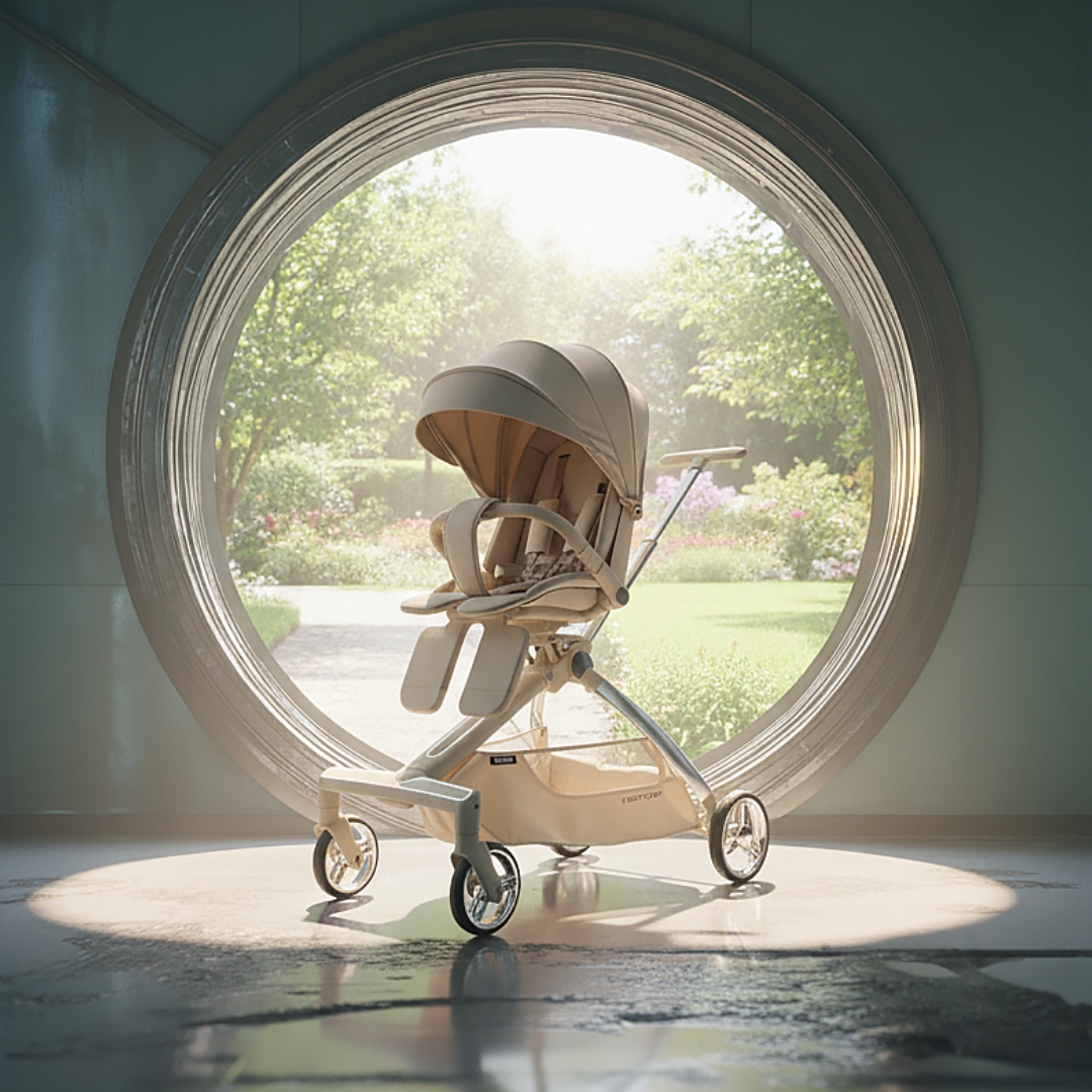 [누비앤타보] NUVY 노바 트라이크 휴대용 유모카 TAVO프리미엄 버전 베이지