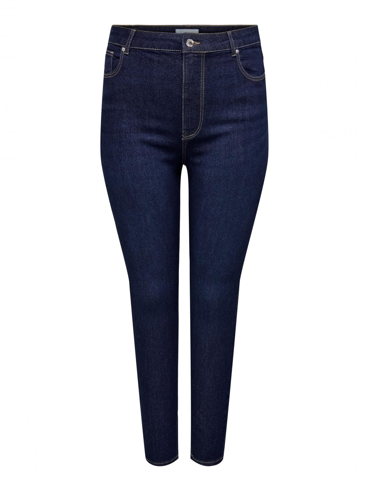 온리 플러스사이즈 스키니핏 진청 데님 팬츠 15358085_2114 BLUE / DARK BLUE DENIM - 상세 이미지 3