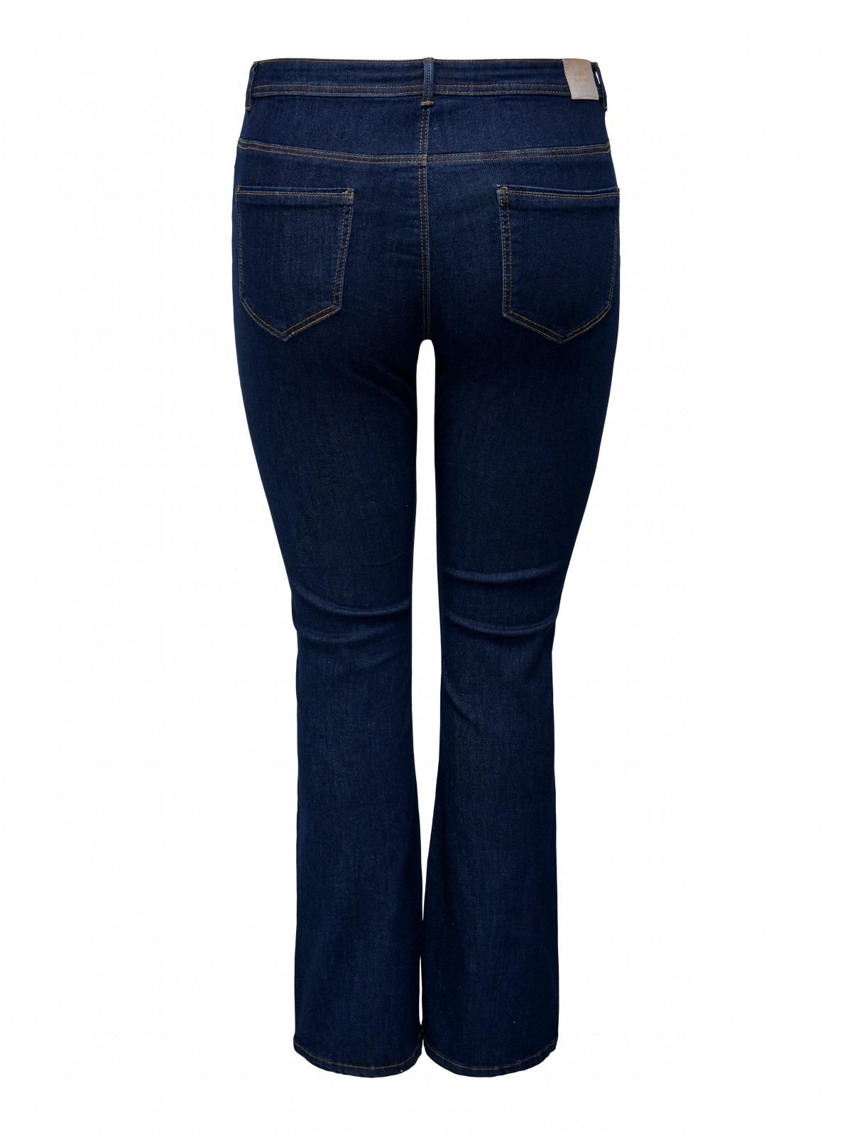 온리 하이웨이스트 플레어핏 데님 팬츠 15265434_2114 BLUE / DARK BLUE DENIM - 상세 이미지 5