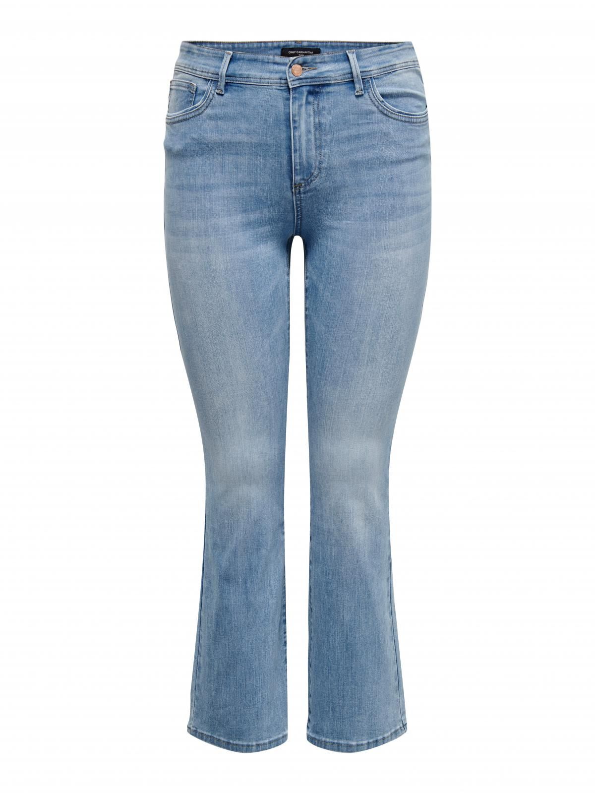 온리 하이웨이스트 플레어핏 데님 팬츠 15280943_7023 BLUE / LIGHT MEDIUM BLUE DENIM - 상세 이미지 3