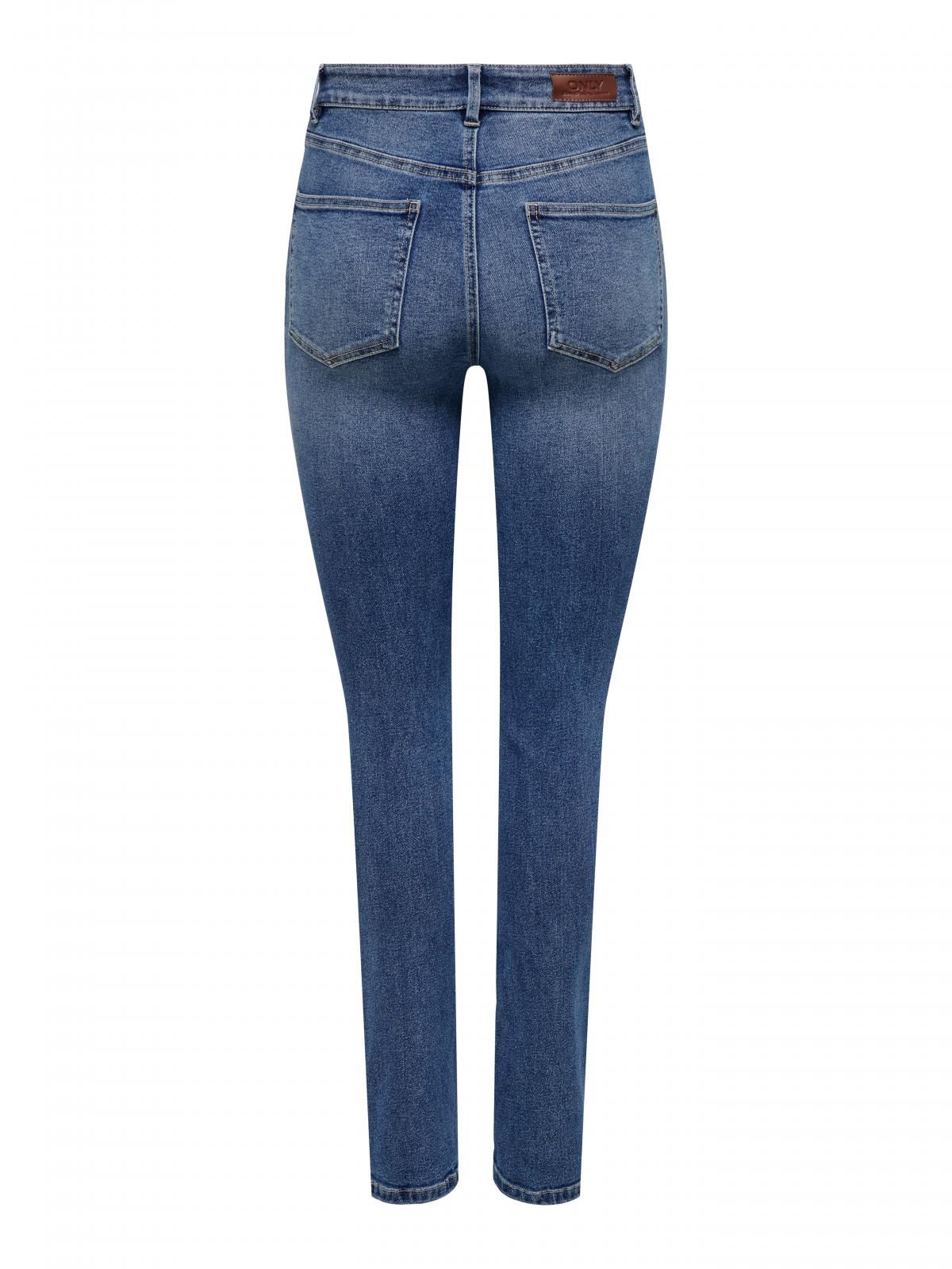 온리 하이웨이스트 슬림핏 데님 청바지 15332173_7024 BLUE / DARK MEDIUM BLUE DENIM - 상세 이미지 4