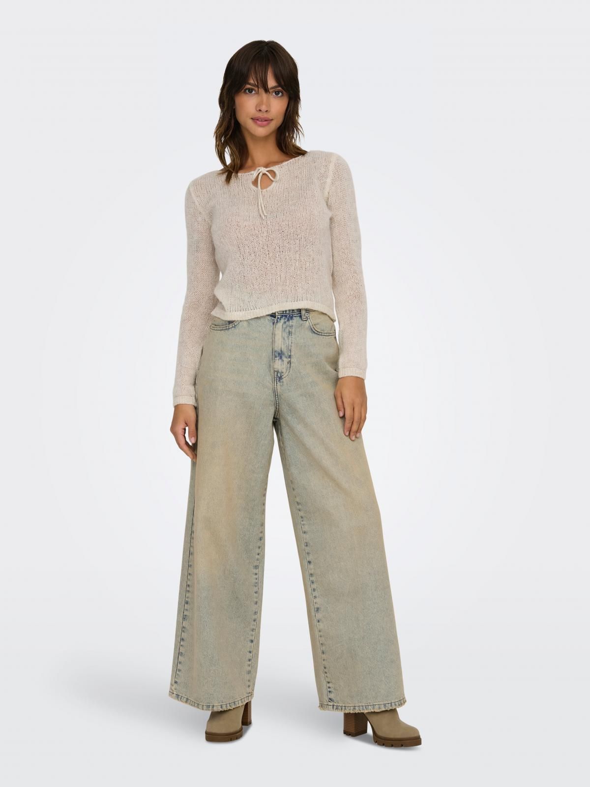 온리 하이웨이스트 와이드핏 데님 진 15347671_2116_1183128 BLUE / LIGHT BLUE DENIM - 상세 이미지 5