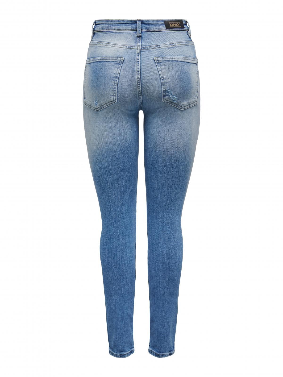 온리 하이웨이스트 데님 스키니핏 청바지 15288957_7023 BLUE / LIGHT MEDIUM BLUE DENIM - 상세 이미지 4