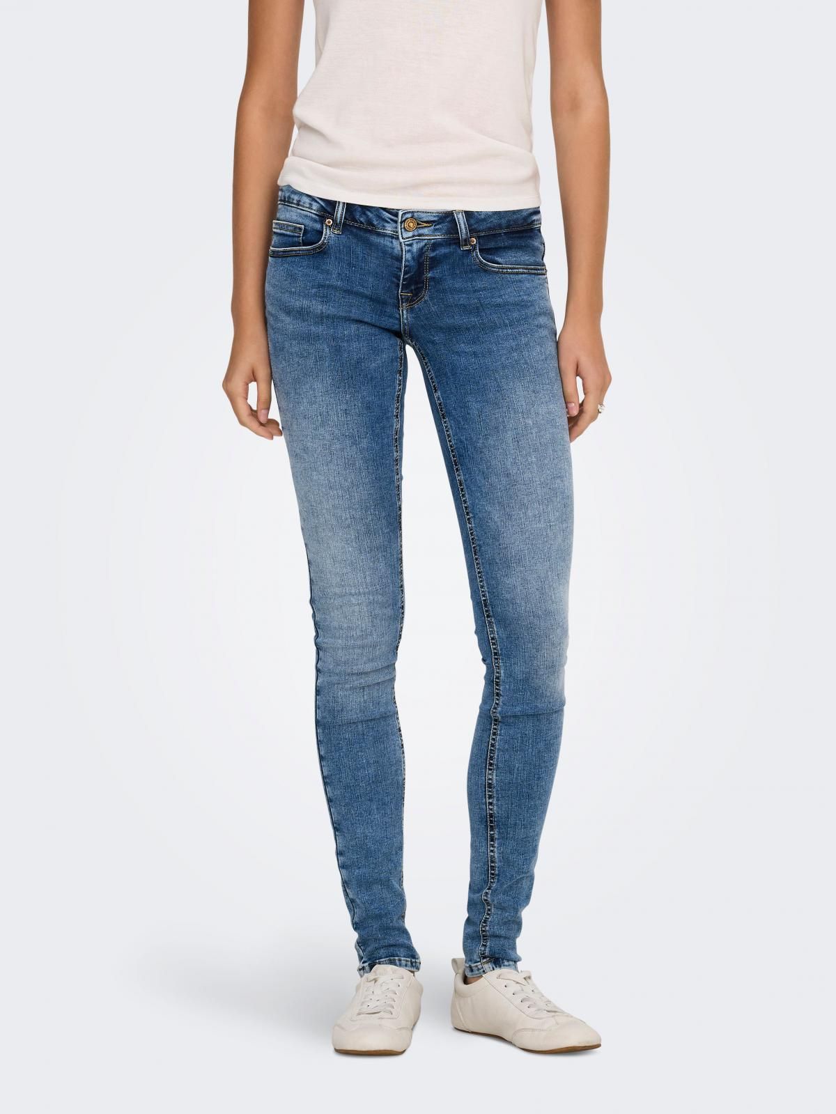 온리 데님 로우웨이스트 스키니핏 청바지 15366667_2115 BLUE / MEDIUM BLUE DENIM - 상품 이미지