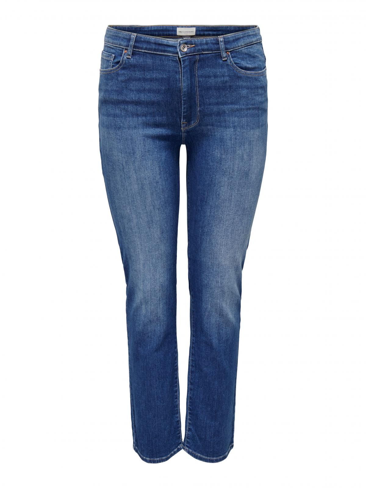 온리 플러스사이즈 슬림핏 데님 진청 청바지 15321076_2115 BLUE / MEDIUM BLUE DENIM - 상품 이미지