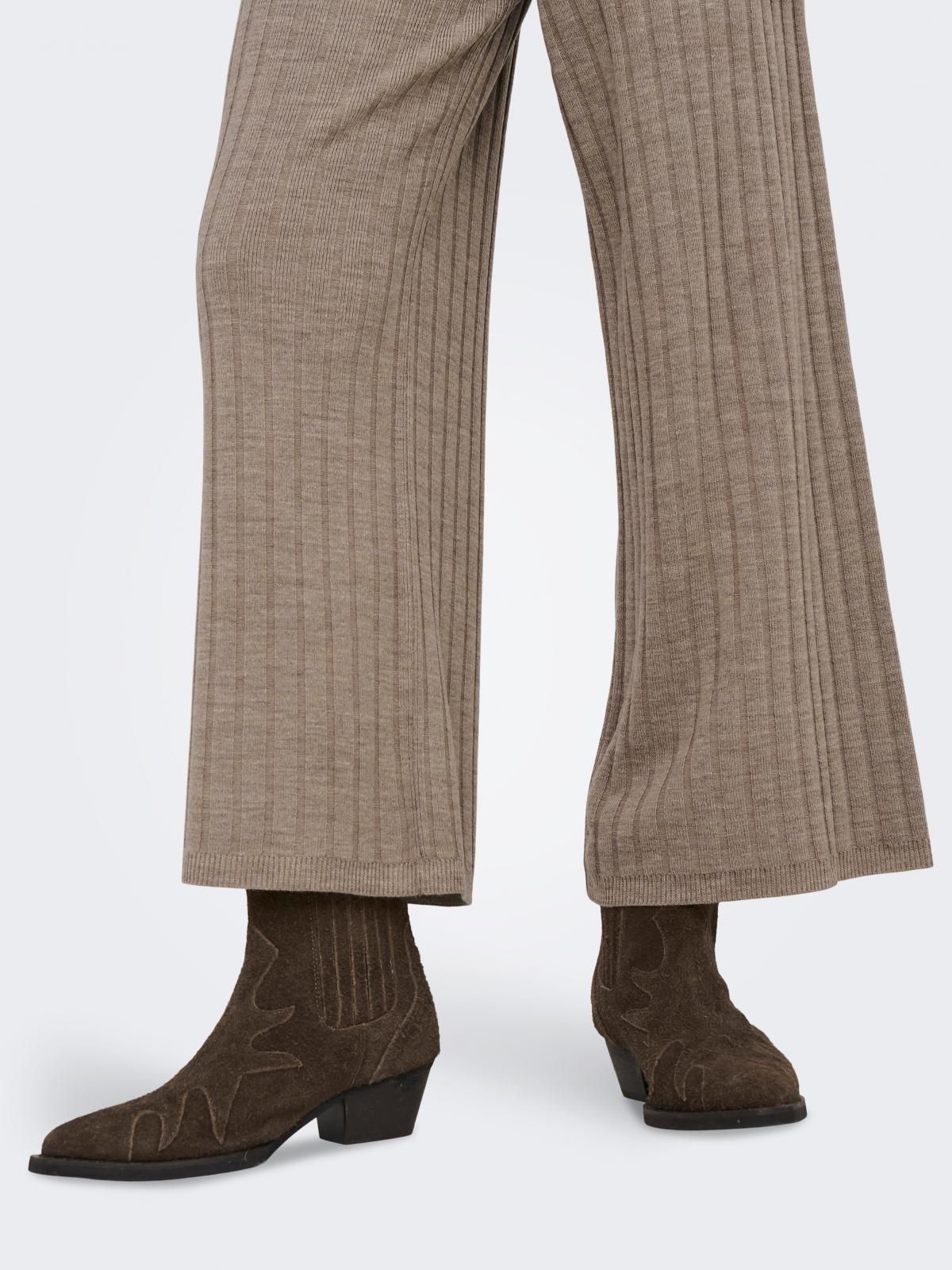 온리 니트 와이드핏 루즈핏 팬츠 15242972_221_895983 WHITE / BEIGE 이미지 7