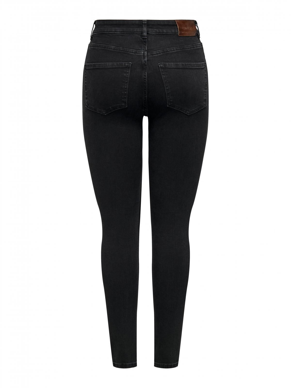 온리 테크니컬 미드웨이스트 스키니핏 블랙 데님진 15244620_2161 BLACK / BLACK - 상세 이미지 4
