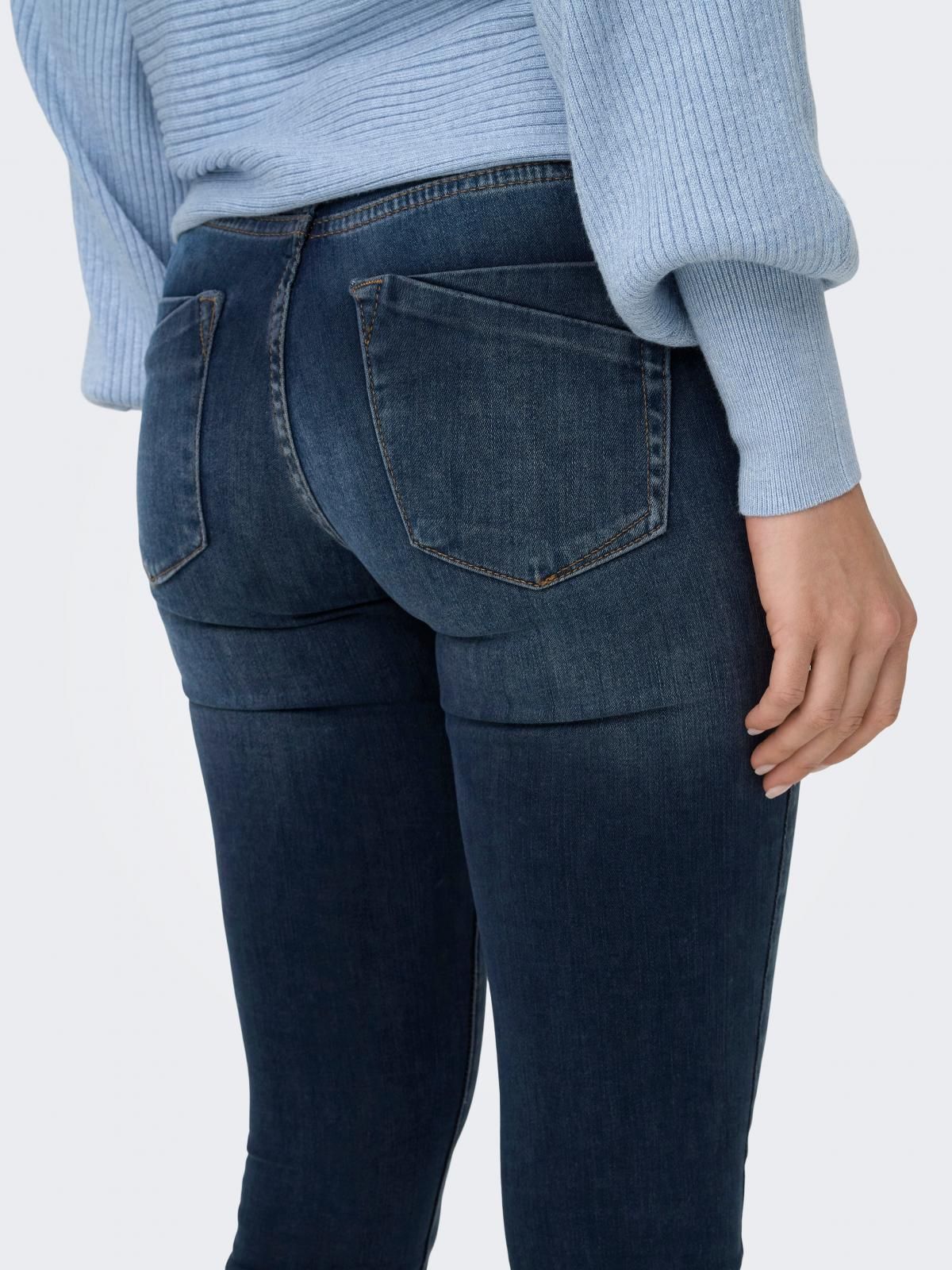 온리 이태리 데님 미드웨이스트 스키니핏 진 15327223_6603 BLACK / BLUE BLACK DENIM 이미지 7