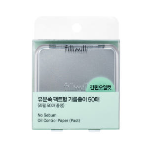 필리밀리 유분쏙 팩트형 기름종이 (본품50매+리필50매) 솔직 후기 | 피부 타입별 분석 - 상품 이미지 1