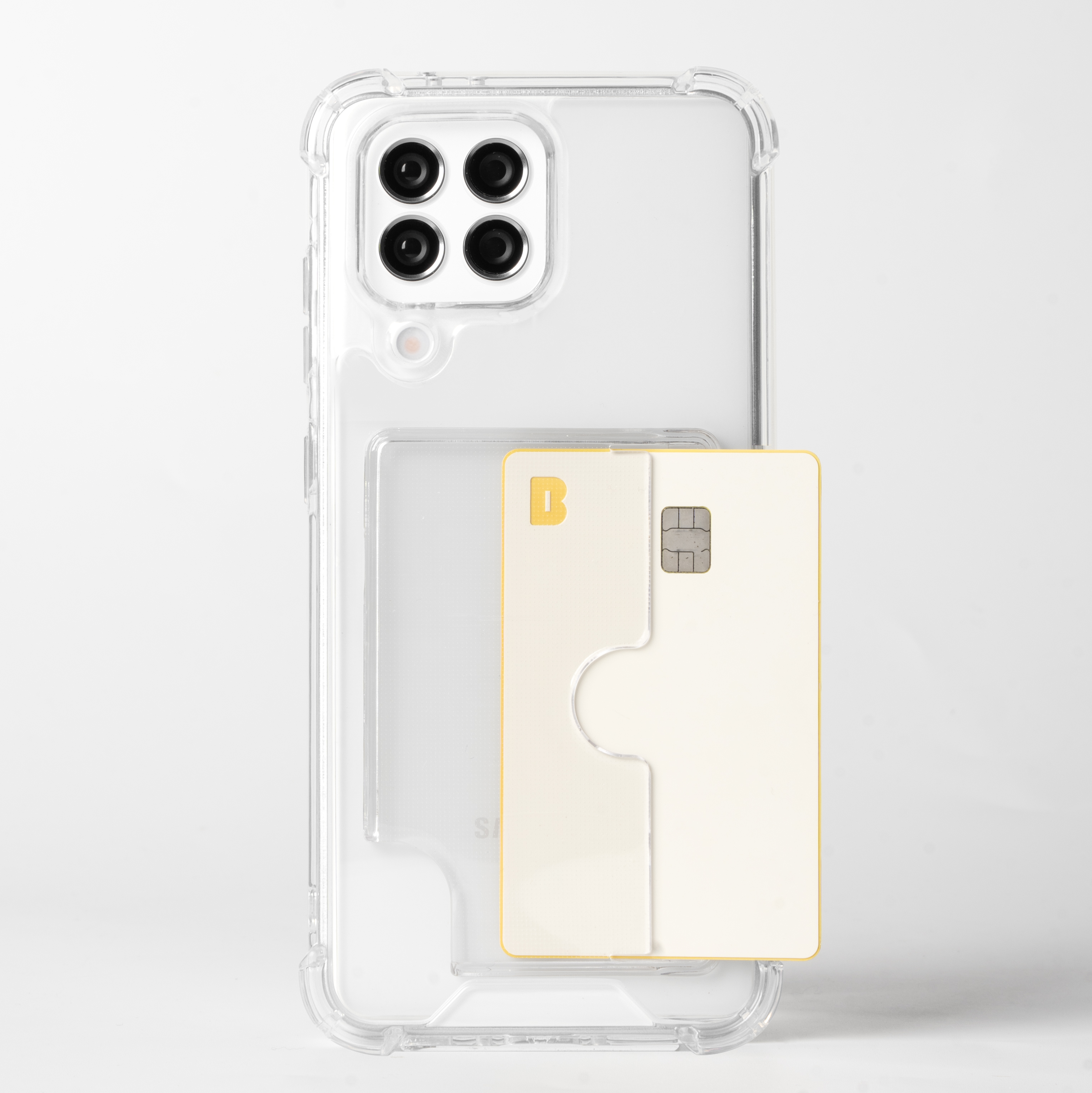 범퍼 방탄 카드 수납 케이스 투명, 갤럭시 A22 5G-와이드5 - 메인 이미지
