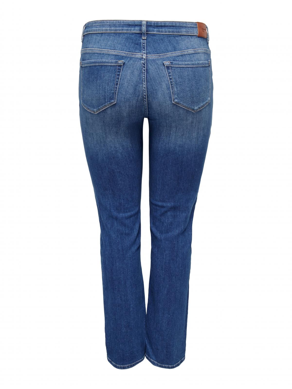 온리 플러스사이즈 슬림핏 데님 진청 청바지 15321076_2115 BLUE / MEDIUM BLUE DENIM - 상세 이미지 4