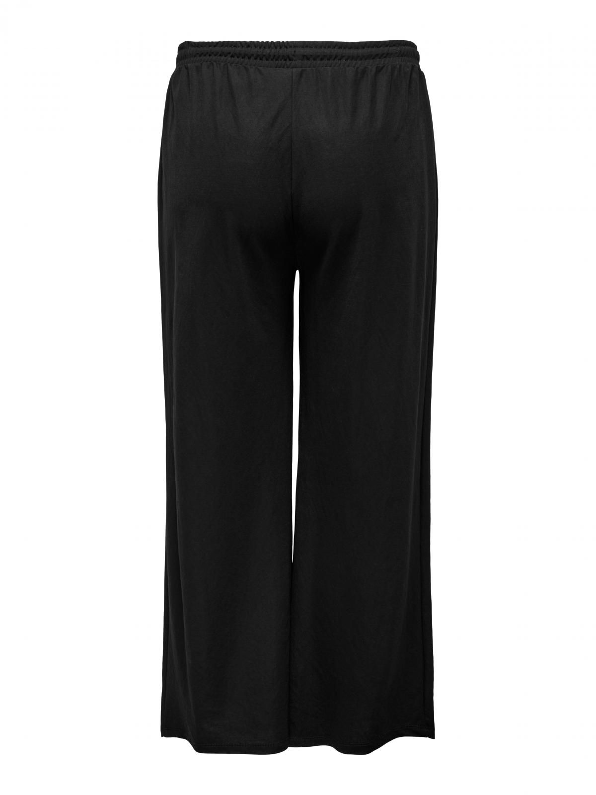 온리 와이드핏 밴딩 레귤러핏 슬랙스 팬츠 15325128_2161 BLACK / BLACK - 상세 이미지 4