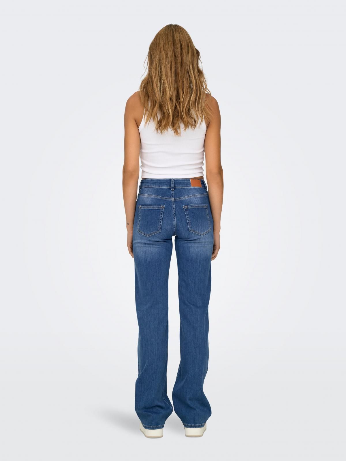 온리 미드웨이스트 스트레이트핏 데님 청바지 15330787_2115 BLUE / MEDIUM BLUE DENIM - 상세 이미지 2
