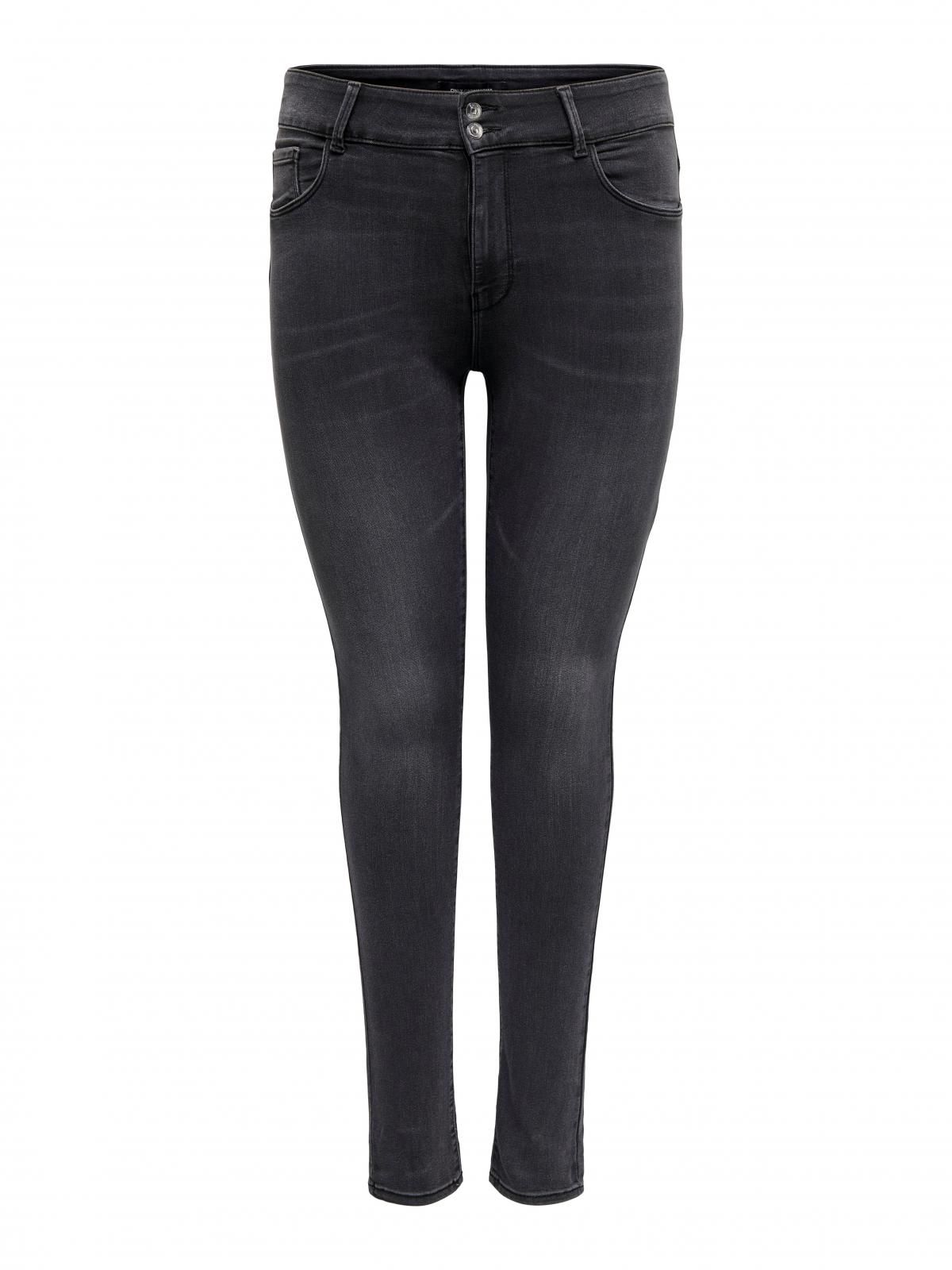 온리 빅사이즈 하이웨이스트 스키니핏 데님 팬츠 15277792_8183 BLACK / WASHED BLACK - 상세 이미지 3