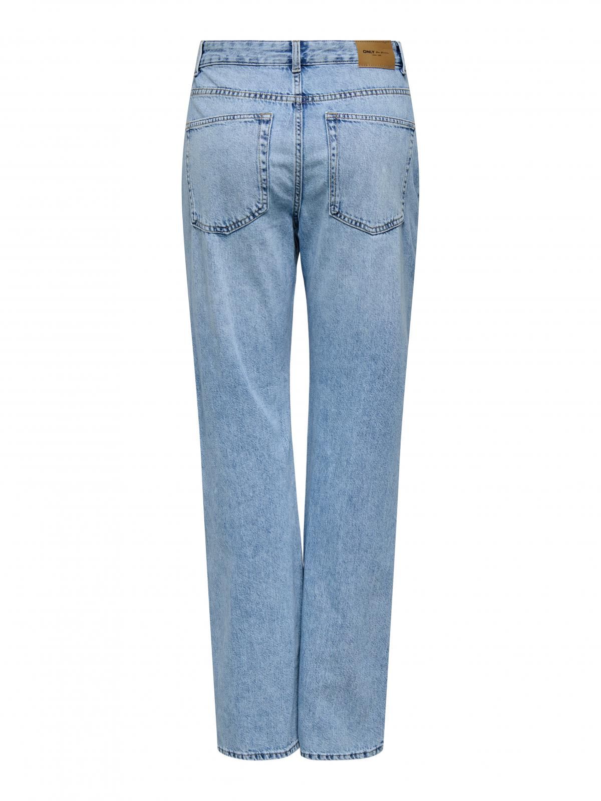 온리 하이웨이스트 스트레이트핏 데님 청바지 15311645_2116 BLUE / LIGHT BLUE DENIM - 상세 이미지 4