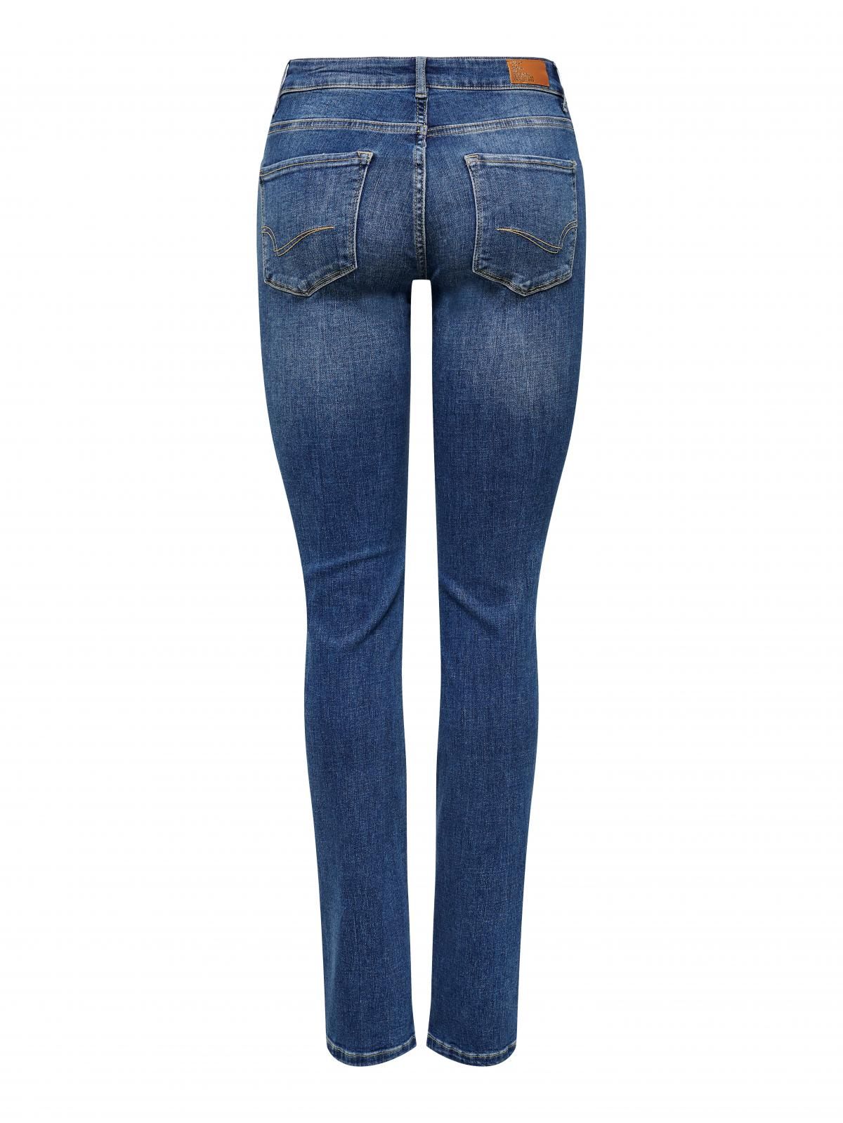 온리 미드웨이스트 스트레이트핏 데님 청바지 15252212_2115 BLUE / MEDIUM BLUE DENIM - 상세 이미지 4