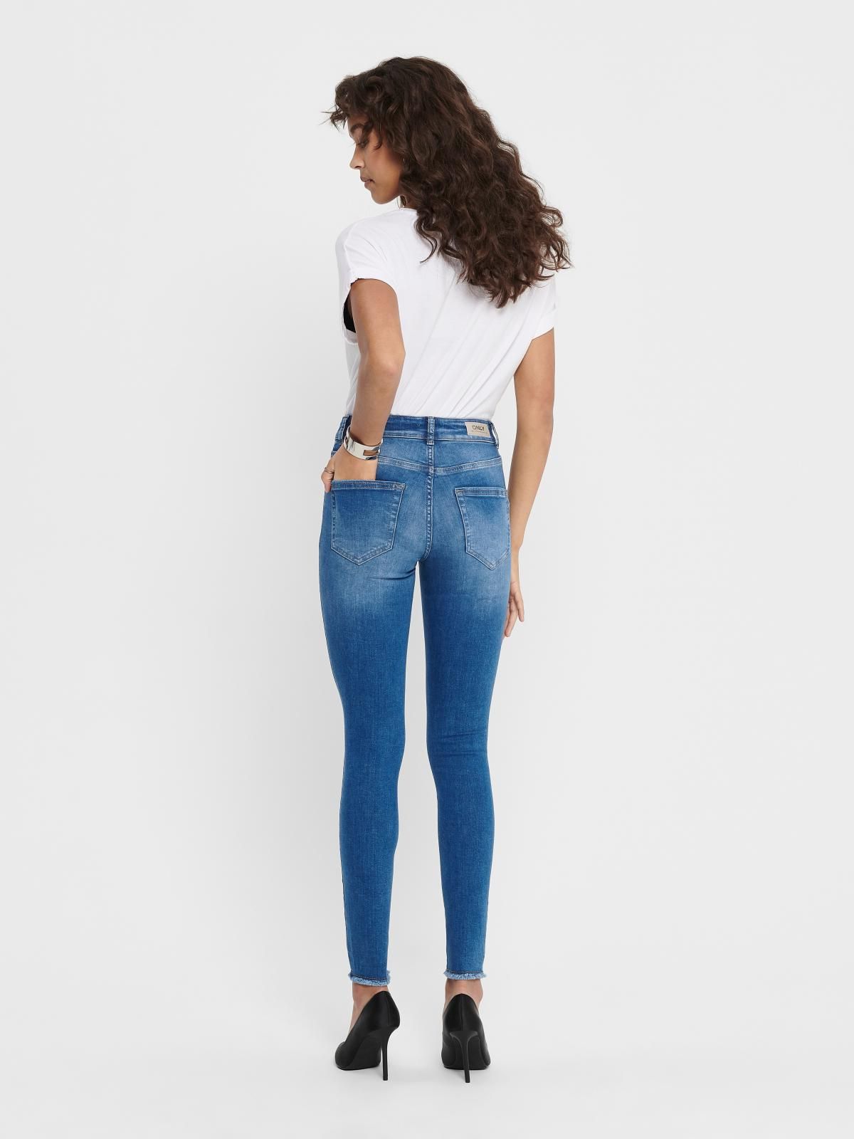 온리 슈퍼스트레치 미드웨이스트 스키니핏 진 15195681_2115 BLUE / MEDIUM BLUE DENIM - 상세 이미지 2