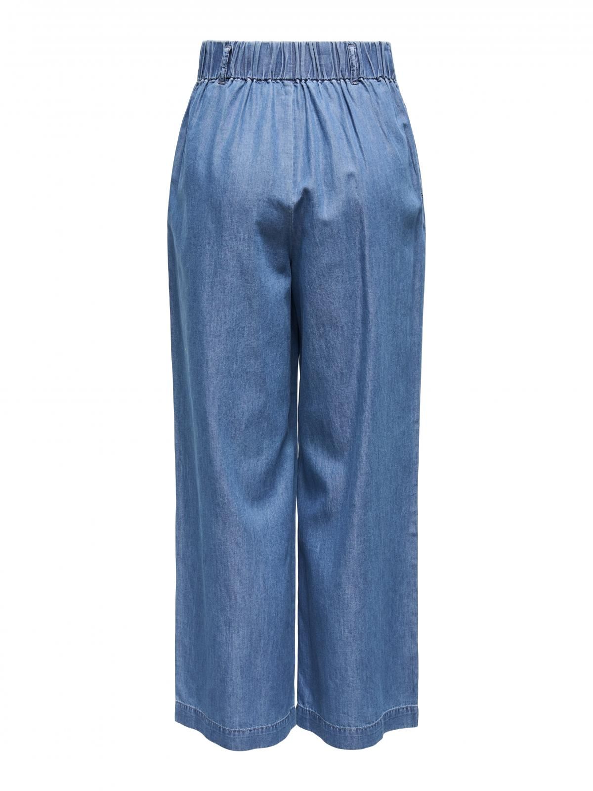 온리 하이웨이스트 와이드핏 데님 팬츠 15344278_2115 BLUE / MEDIUM BLUE DENIM - 상세 이미지 4