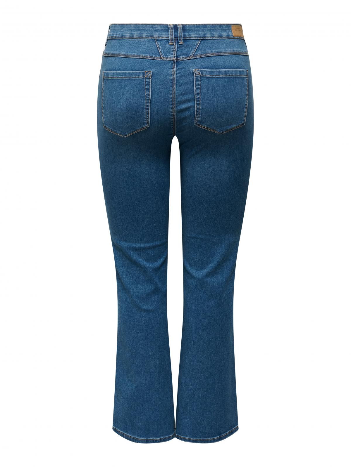 온리 데님 미드웨이스트 플레어핏 청바지 15337037_2115 BLUE / MEDIUM BLUE DENIM - 상세 이미지 4