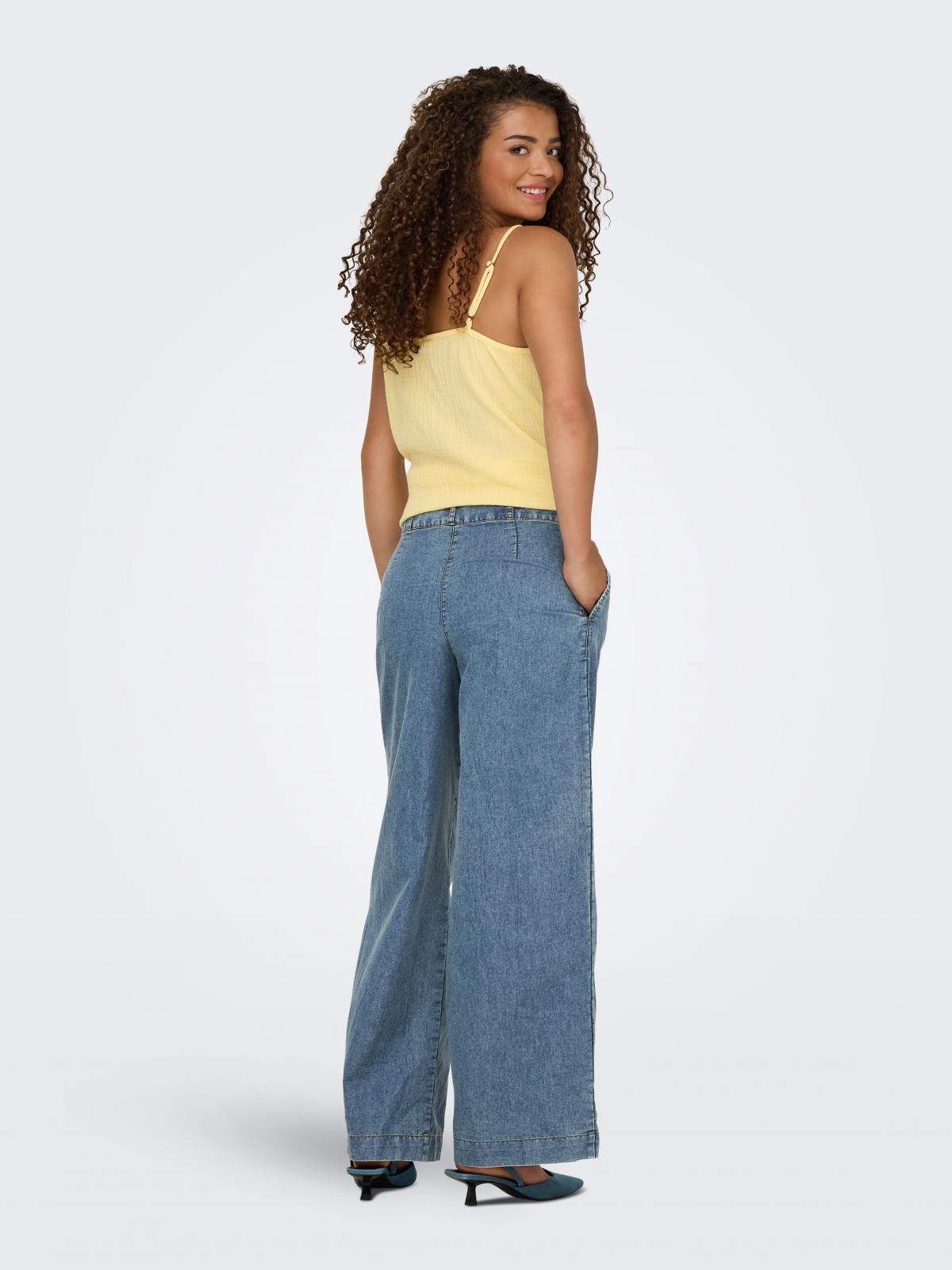제이디와이 트렌디 와이드핏 데님 팬츠 15333547_2115 BLUE / MEDIUM BLUE DENIM - 상세 이미지 2