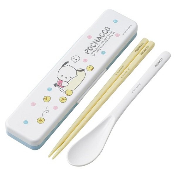 포차코 강아지 소음방지 젓가락수저 콤비세트 18cm - 상품 이미지