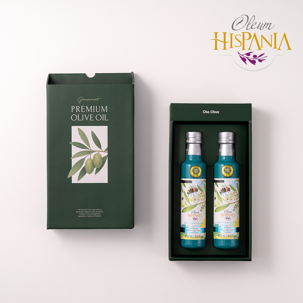 히스파니아 아르베키나 엑스트라버진 올리브오일 선물세트 250ml, 2병 - 상품 이미지