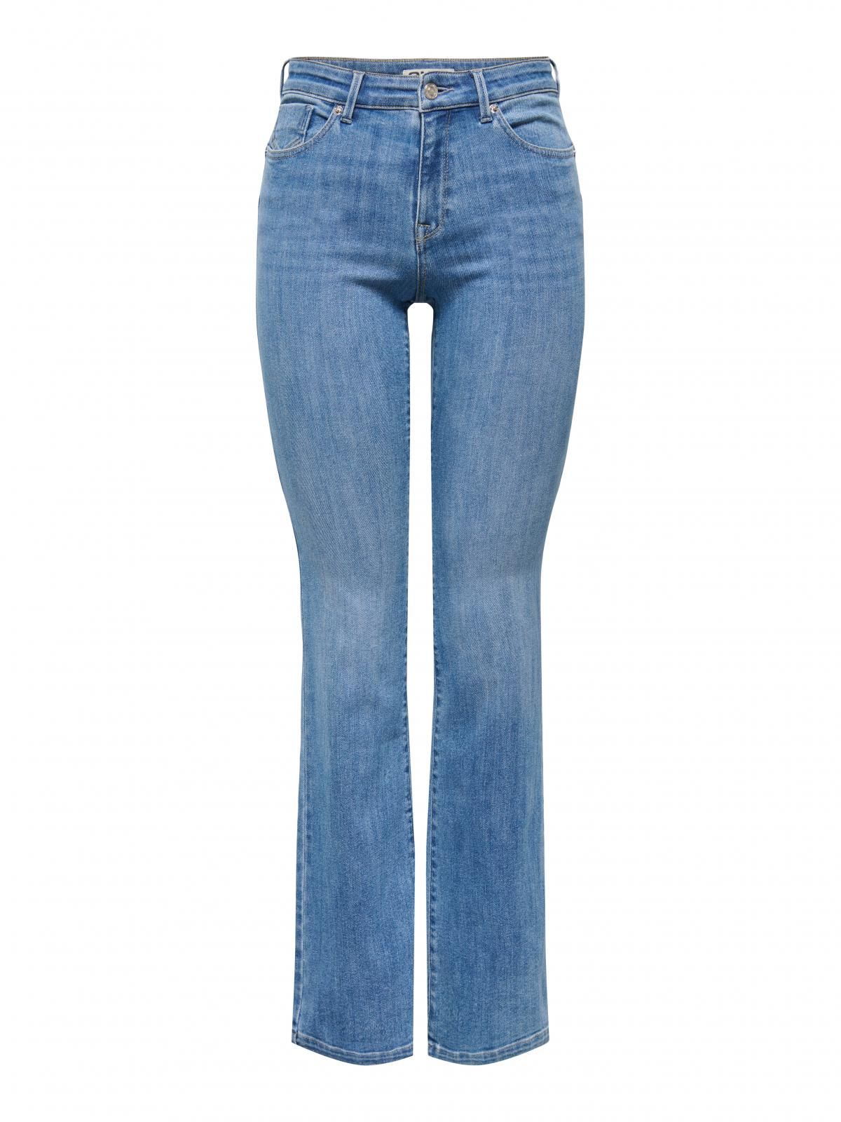 온리 데님 미드웨이스트 플레어 청바지 15361274_2115 BLUE / MEDIUM BLUE DENIM - 상품 이미지