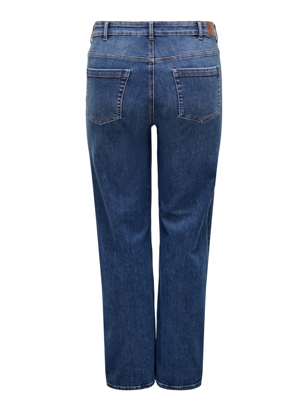 온리 플러스사이즈 스트레이트핏 데님 청바지 15352856_2114 BLUE / DARK BLUE DENIM - 상세 이미지 4