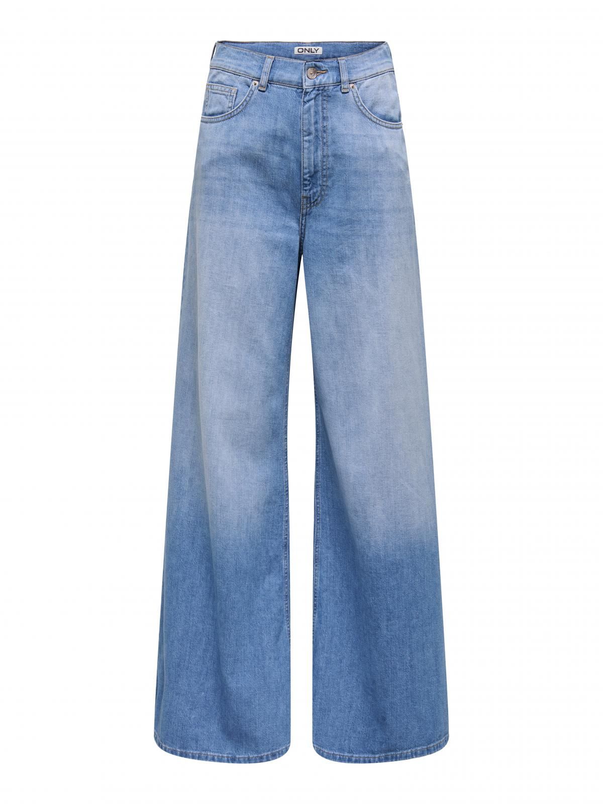 온리 하이웨이스트 와이드핏 데님 청바지 15339021_2115 BLUE / MEDIUM BLUE DENIM - 상세 이미지 3