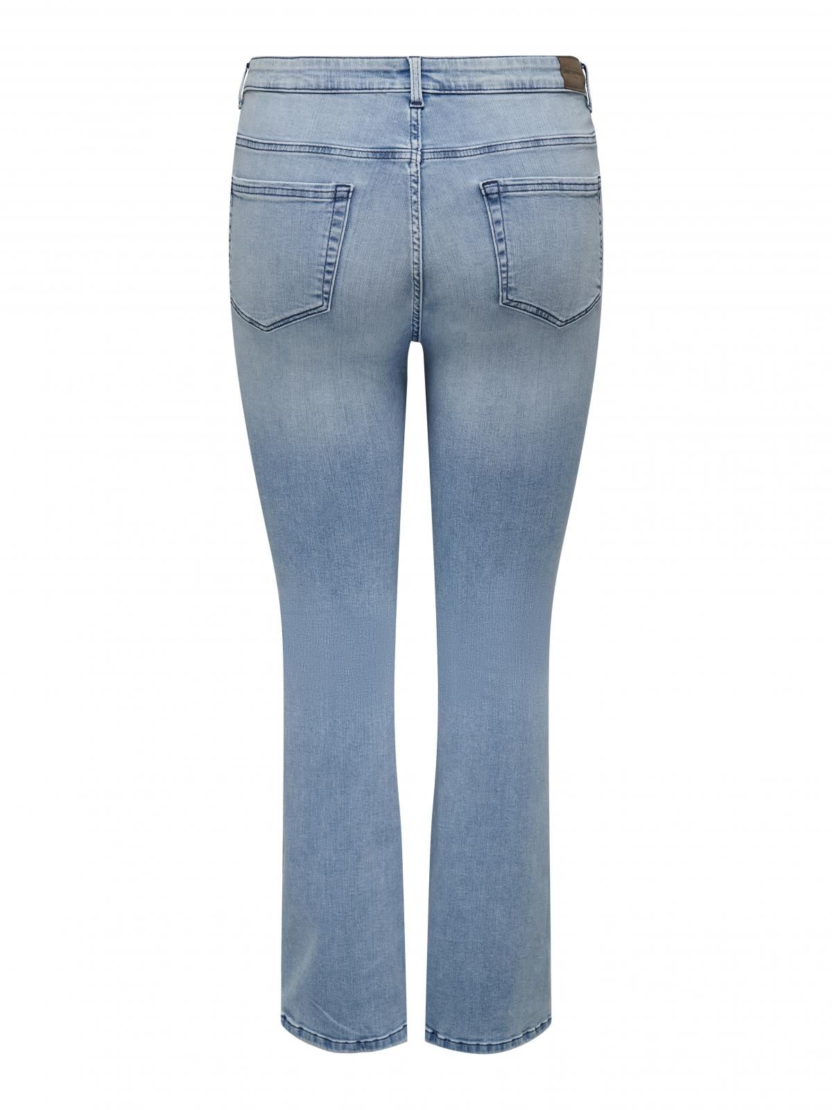 온리 미드웨이스트 플레어핏 데님 팬츠 15316649_2116 BLUE / LIGHT BLUE DENIM - 상세 이미지 4