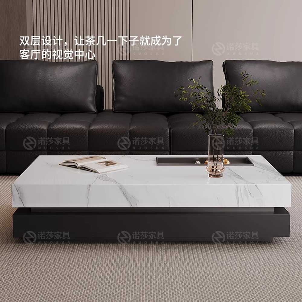 모던 대리석 거실 테이블 인테리어 소파 앞 카페 티 120x60x35cm - 상세 이미지 4