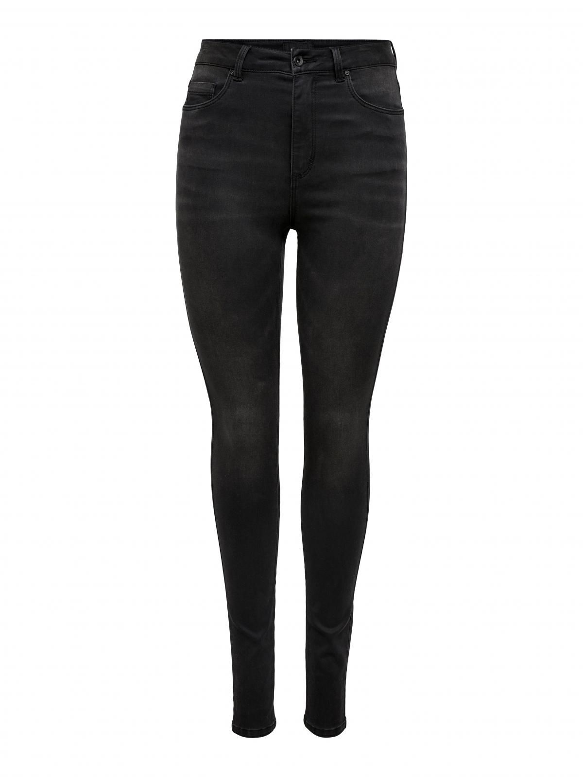 온리 하이웨이스트 블랙 스키니핏 데님 팬츠 15247721_2103 BLACK / BLACK DENIM - 상세 이미지 3