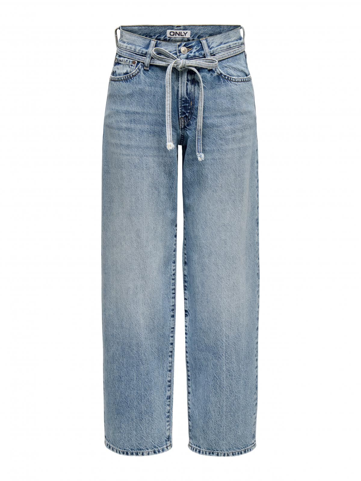온리 미드웨이스트 벌룬핏 스트레이트 청바지 15347093_2116 BLUE / LIGHT BLUE DENIM - 상세 이미지 3