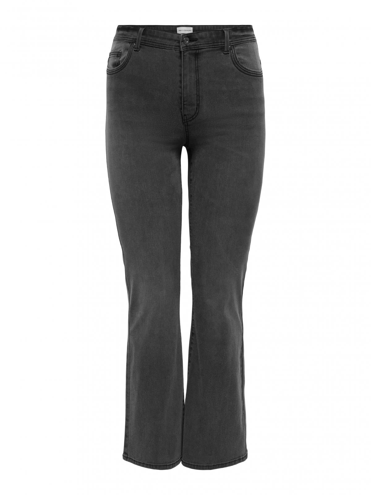 온리 커브핏 하이웨이스트 플레어 데님 진 15344606_2104 GREY / DARK GREY DENIM - 상세 이미지 3