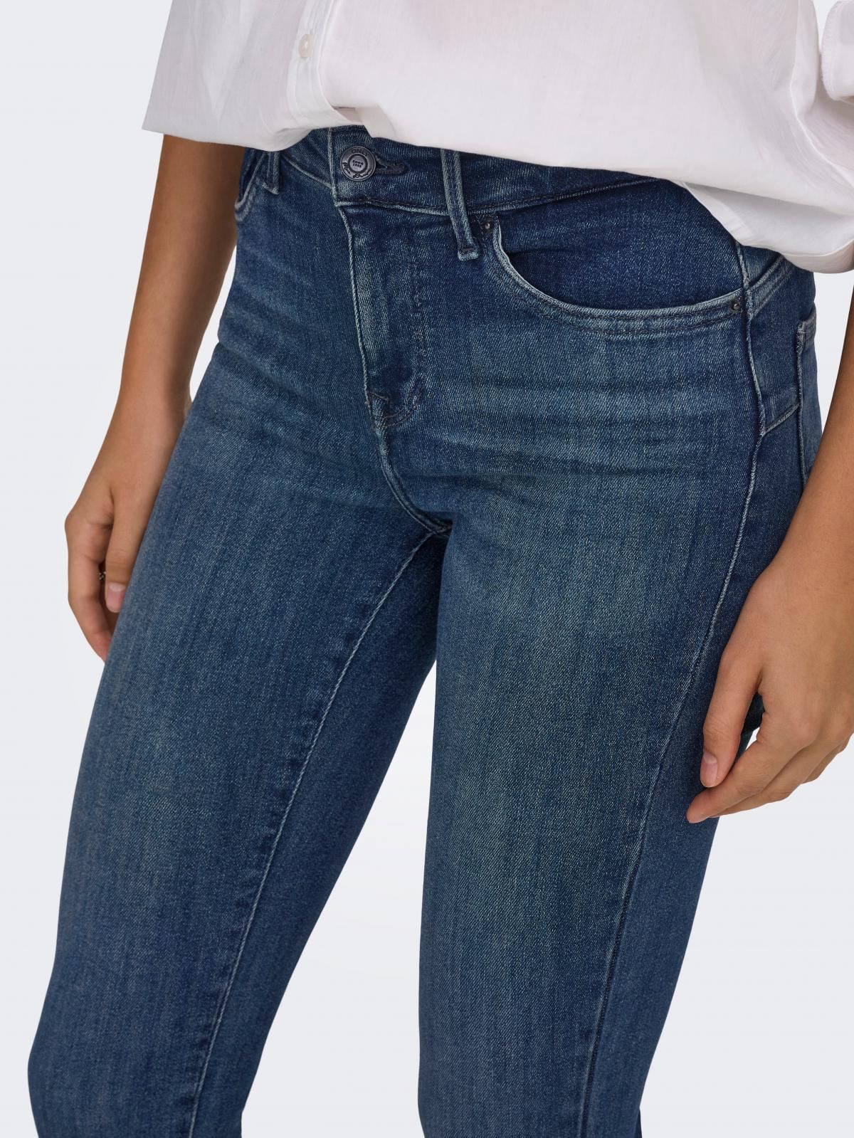 온리 데님 미드라이즈 스키니핏 청바지 15366668_2114 BLUE / DARK BLUE DENIM 이미지 6