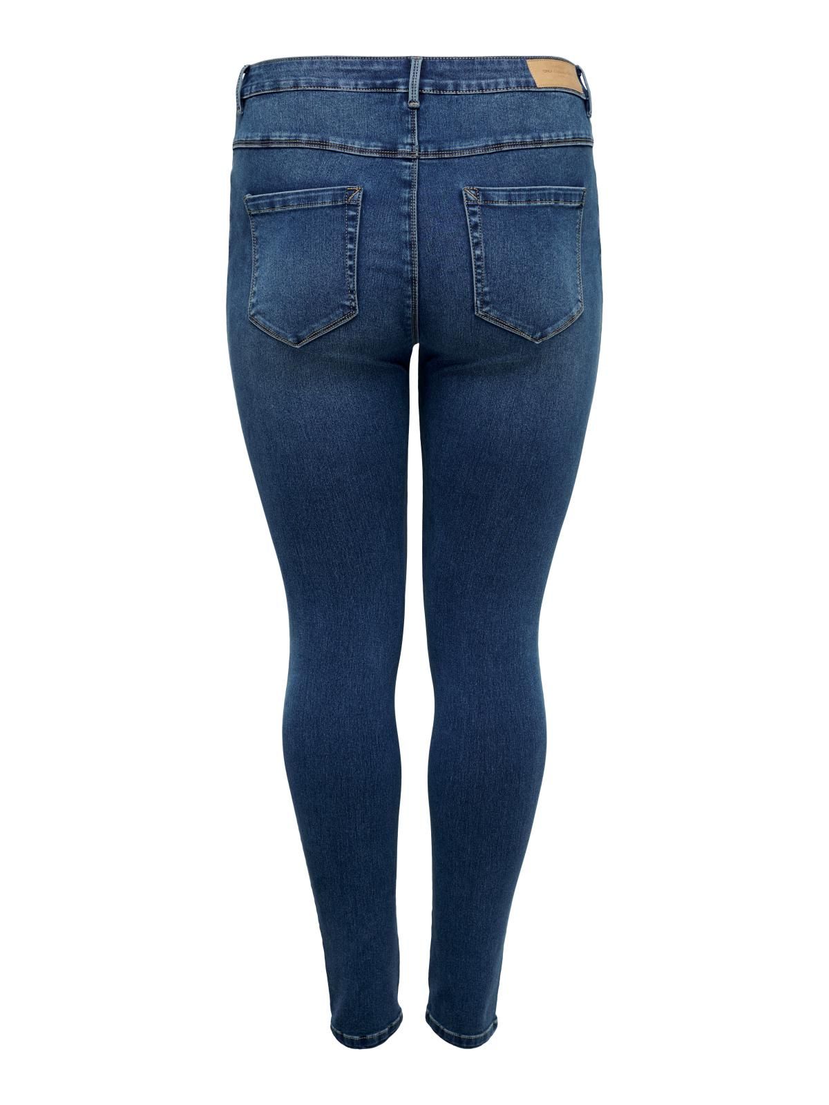 온리 플러스사이즈 하이웨이스트 스키니핏 진 15186392_2115 BLUE / MEDIUM BLUE DENIM - 상세 이미지 4