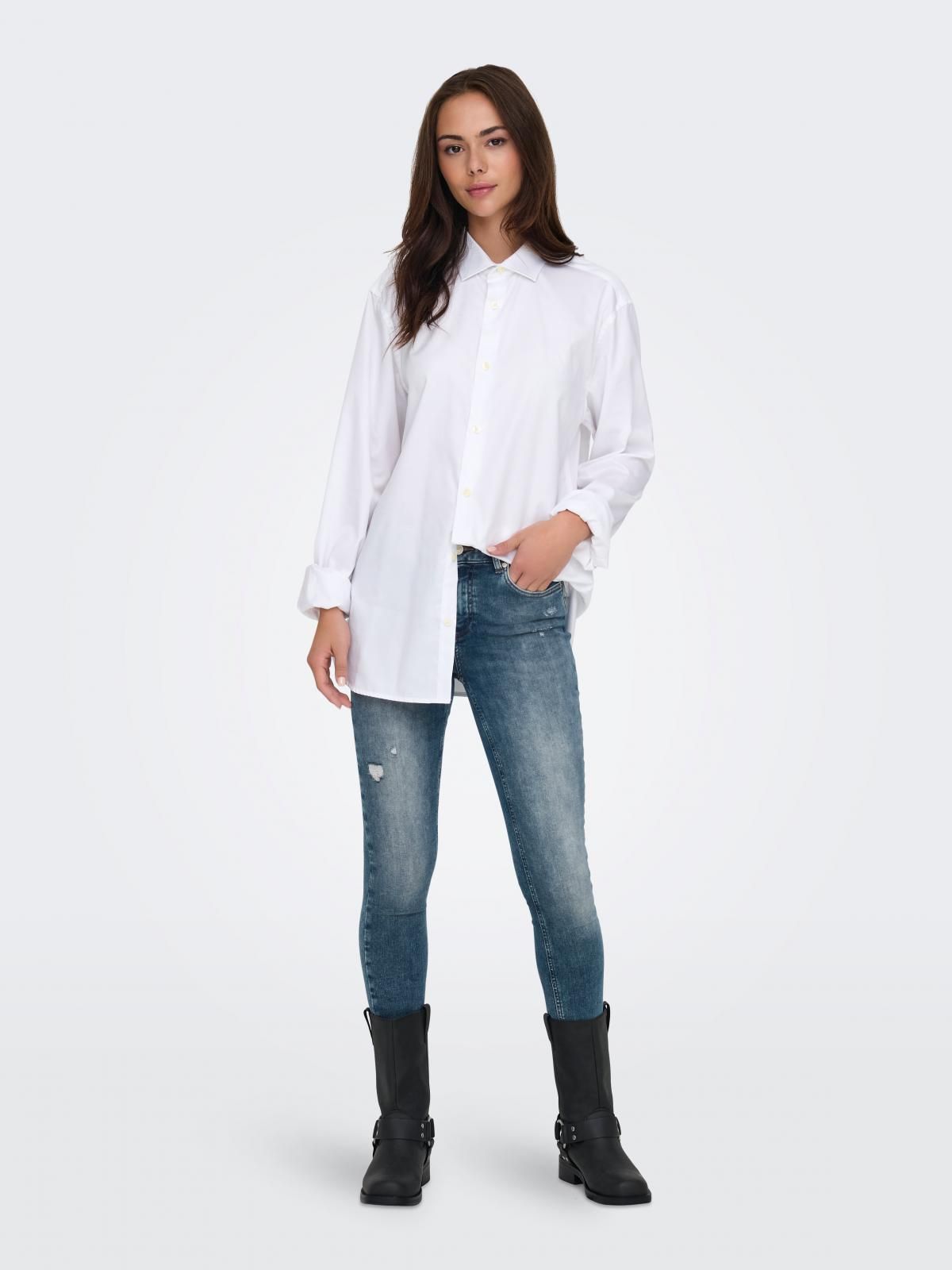 온리 데님 미드웨이스트 스키니핏 진 15336681_7026 BLUE / SPECIAL BLUE GREY DENIM - 상세 이미지 5