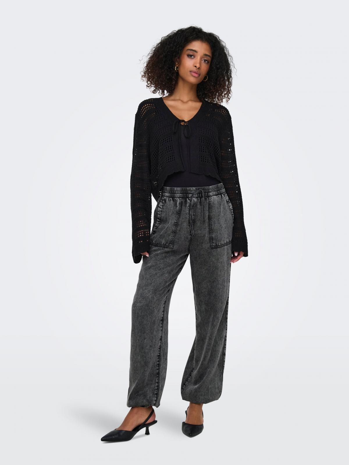 온리 테크니컬 와이드핏 조거 팬츠 15345622_2161_1177576 BLACK / BLACK - 상세 이미지 5
