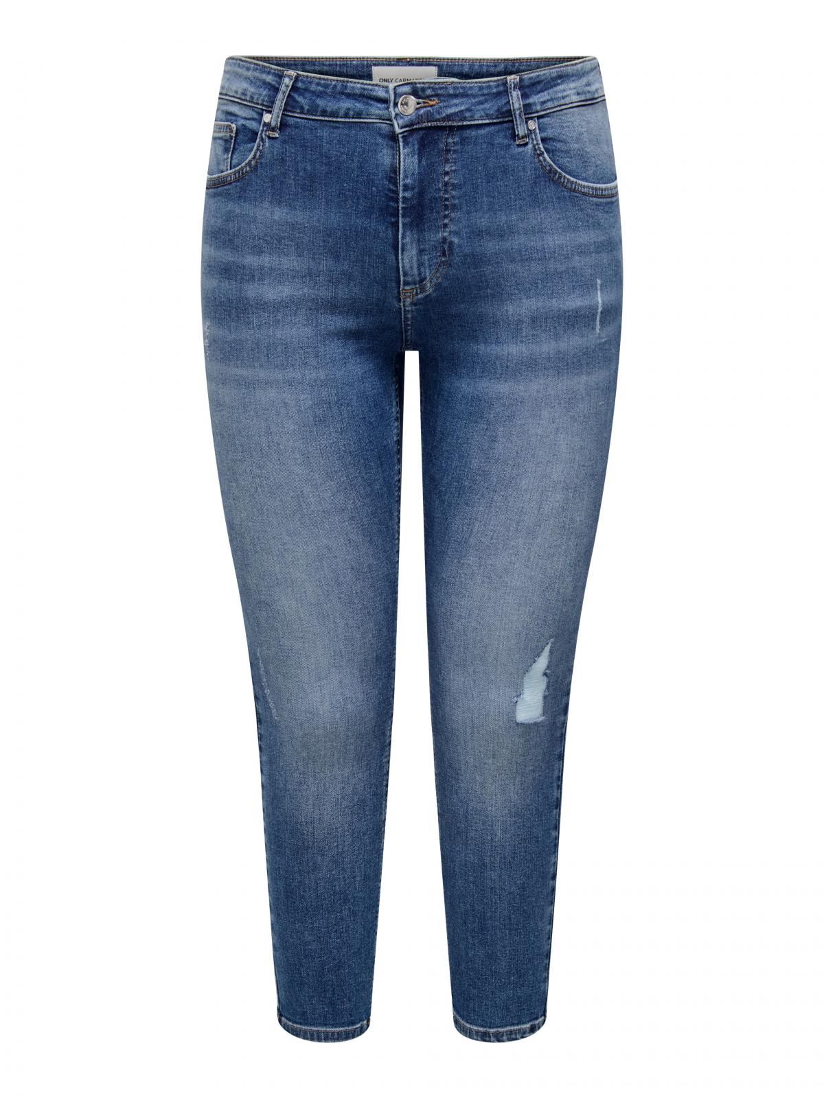 온리 빅사이즈 미드웨이스트 스키니핏 청바지 15350091_2115 BLUE / MEDIUM BLUE DENIM - 상세 이미지 3