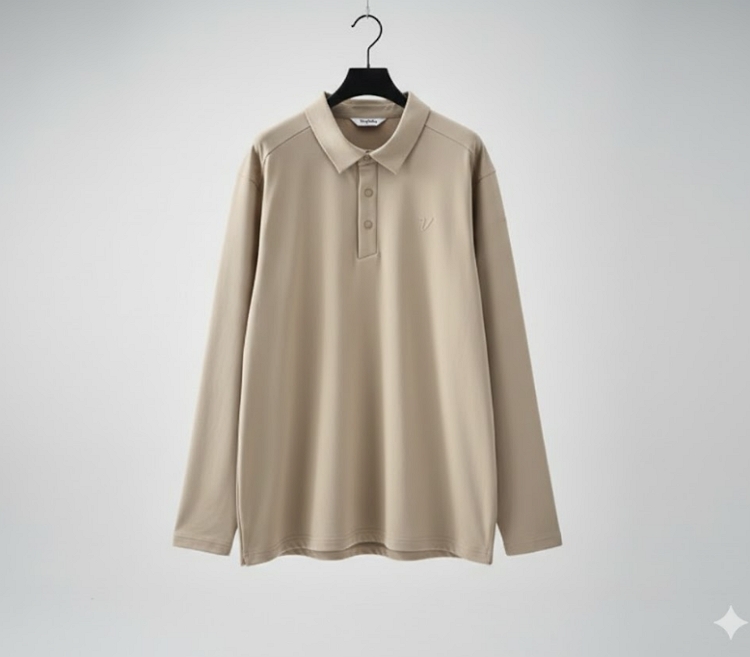 볼빅 남성 초겨울 패치로고 약기모 필드룩 골프웨어 스윙 카라 티셔츠 - 상세 이미지 3