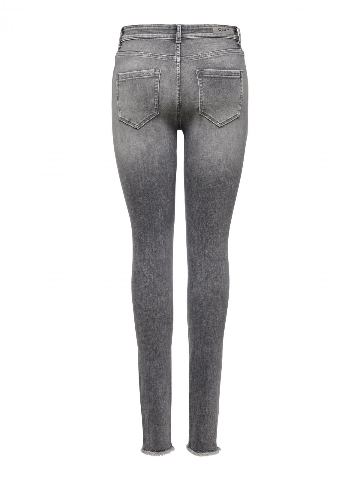 온리 미드웨이스트 테크니컬 스키니핏 데님 팬츠 15188520_3601 GREY / GREY DENIM - 상세 이미지 4