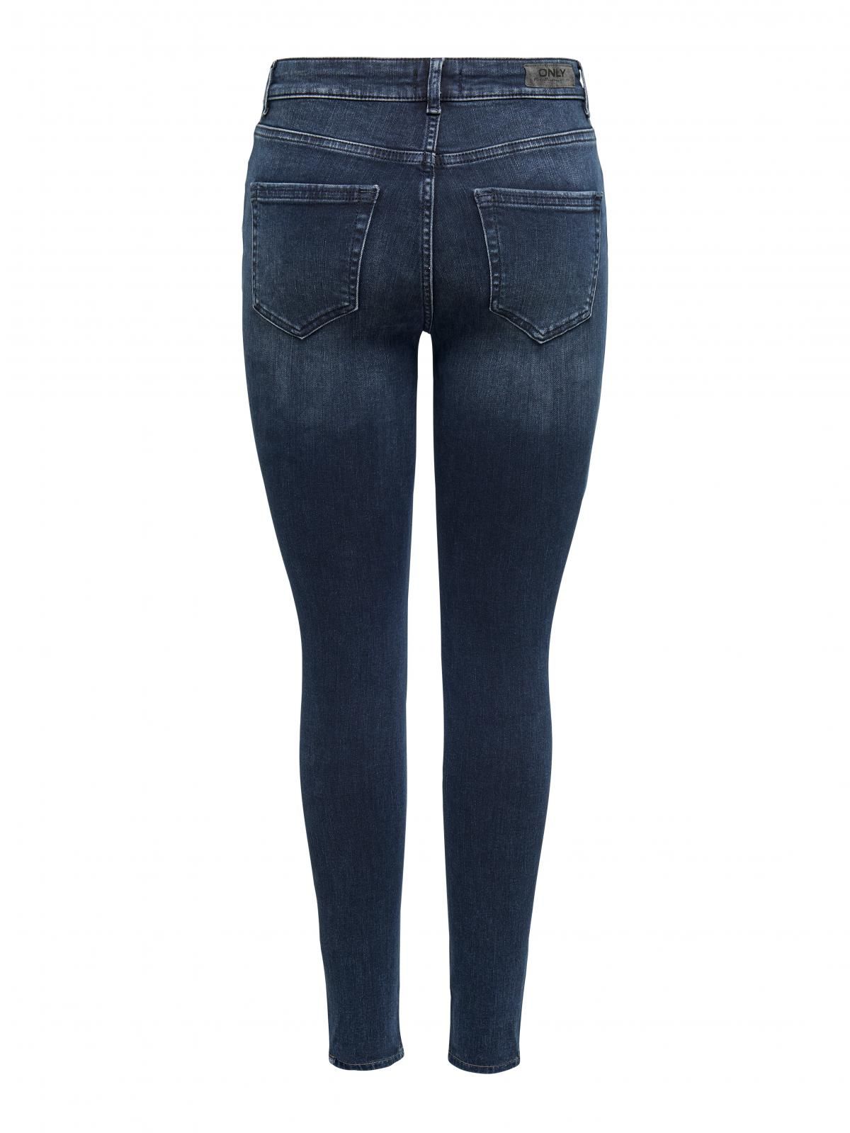 온리 데님 미드웨이스트 스키니핏 청바지 15318738_6603 BLACK / BLUE BLACK DENIM - 상세 이미지 4