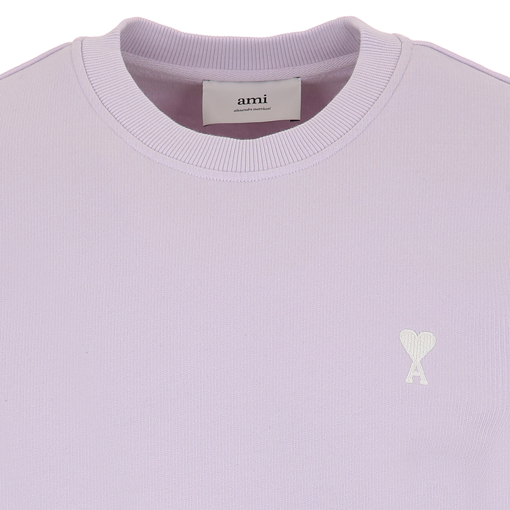 아미 스몰 하트 로고 라일락 맨투맨 HSW060 730 504 (2025 S/S) XL 이미지 6