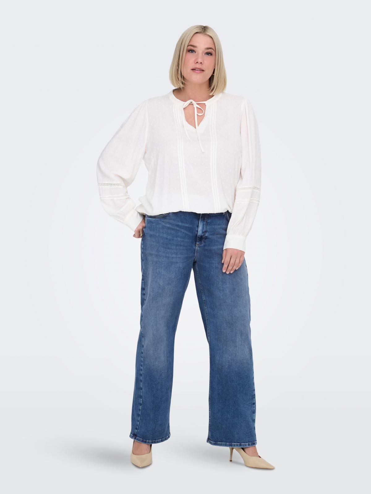 온리 하이웨이스트 데님 와이드핏 진 15349905_2115 BLUE / MEDIUM BLUE DENIM - 상세 이미지 5